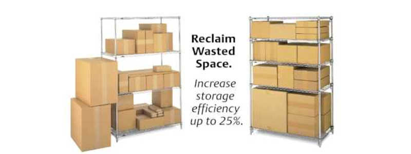 metro super adjustable shelving reclaims wasted space